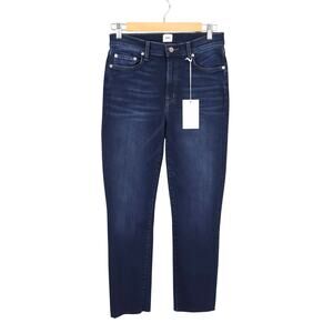 NWT Edwin Bree Mid-Rise Straight Leg Crop Stretch Denim In Night Sky Size 27